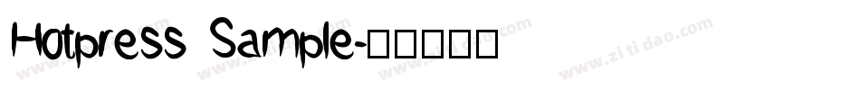 Hotpress Sample字体转换